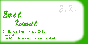 emil kundl business card